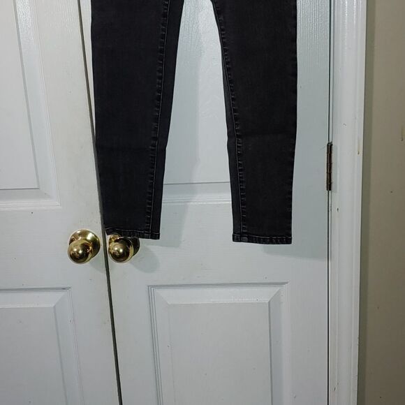 Tinseltown black stretch button fly  skinny jeans   Sz 0 - Picture 2 of 5